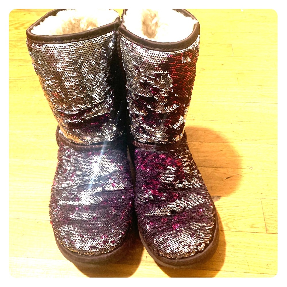 Purple Sequin Ugg Boots
